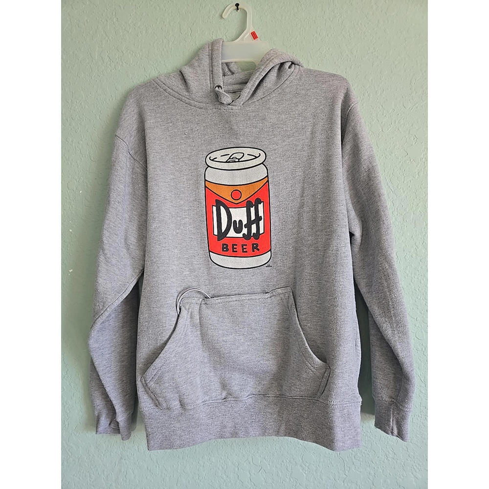 Universal Studios The Simpsons Duff Beer Hoodie Beer Cozy Koozie Size S